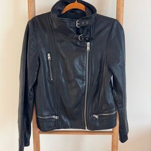 All Saints Black Biker Leather Jacket